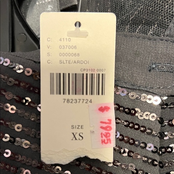 Grey Sequin Button-Up Shirt - Picture 4 of 4